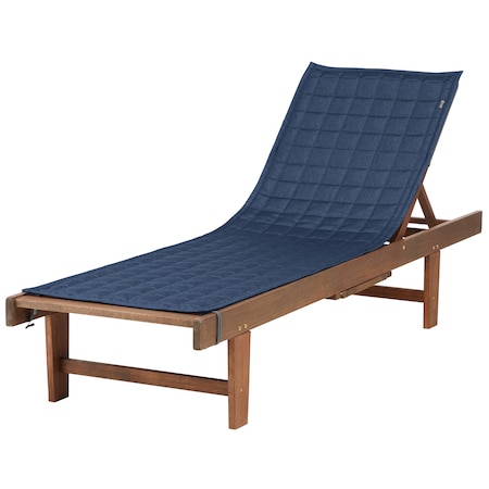 Montlake Heather Indigo Patio Chaise Slipcover, Heather Indigo, 80