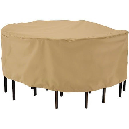 Terrazzo Round Table/Chair Set Cover, Medium, Sand, 72