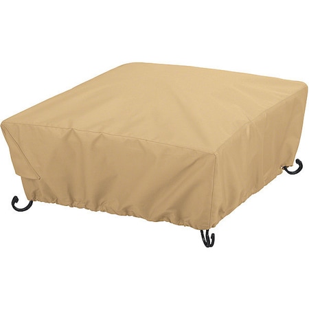 Fire Pit Cover, Square Fire Pit Cover, Large, Sand MPN:59932-EC