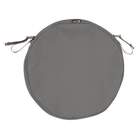 Montlake Round Dining Seat Cushion Slipcover, Light Charcoal, 18