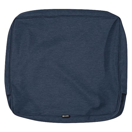 Montlake Lounge Back Cushion Slipcover, Heather Indigo, 19