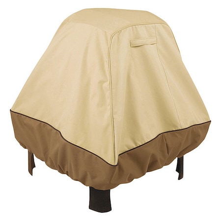 Fire Pit Cover, Cover, Stand Up Fire Pit, Beige MPN:72952