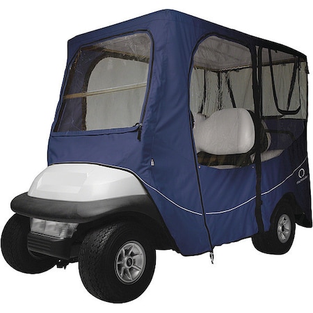 Golf Cart Enclosure, Long Roof, 4 Person, Navy MPN:40-053-345501-00