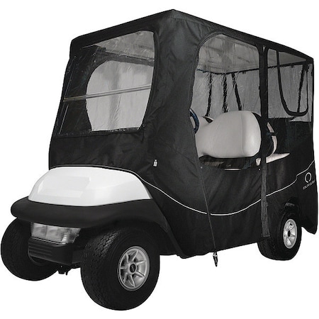 Golf Cart Enclosure, Long Roof, 4 Person, Black MPN:40-055-340401-00
