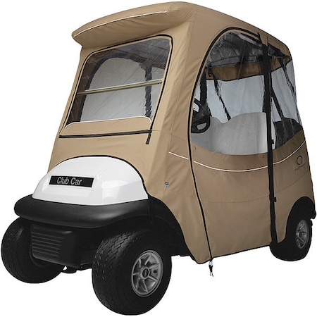 Golf Cart Enclosure, Short Roof, 2 Person, Khaki MPN:40-060-335801-00
