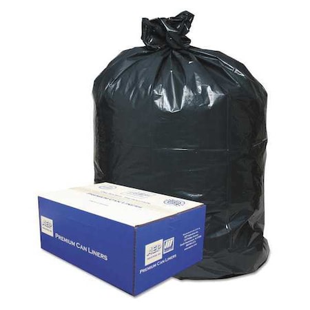 33 gal Trash Bags, 33 in x 39 in, Medium-Duty, 0.63 mil, Black MPN:WEBB40