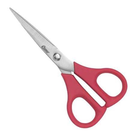 Multipurpose, Scissors, Straight, 5 In. L, Handle Color: Red MPN:15453
