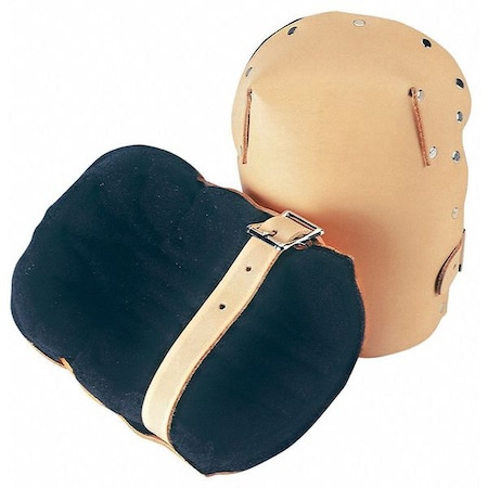 Knee Pad, Felt Pad, Leather Cap, Leather Straps Closure, 1 Straps, Tan, Universal MPN:313