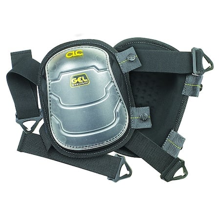 Knee Pad, Swivel, Gel, Plastic Pad, Plastic Cap, Quick Release Closure, 2 Straps, Gray, Universal MPN:375