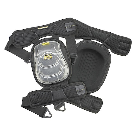 Knee Pad, Stabilizer, Gel, Plastic Pad, Plastic Cap, Quick Release Closure, 2 Straps, Black MPN:378