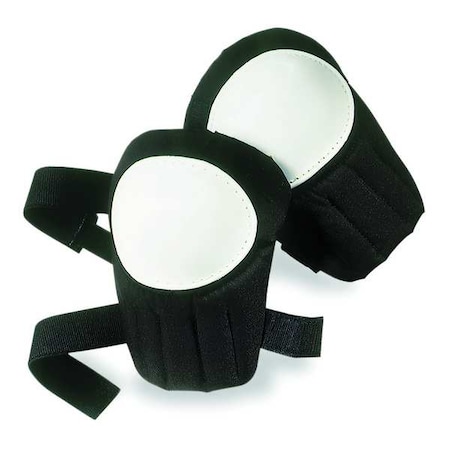 Knee Pad, Swivel, Foam Pad, Fabric Cap, hook-and-loop Closure, 2 Straps, Black, White, Universal MPN:V230