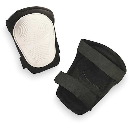Knee Pad, Non-skid, Foam Pad, Fabric Cap, hook-and-loop Closure, 2 Straps, Black, White, Universal MPN:V234