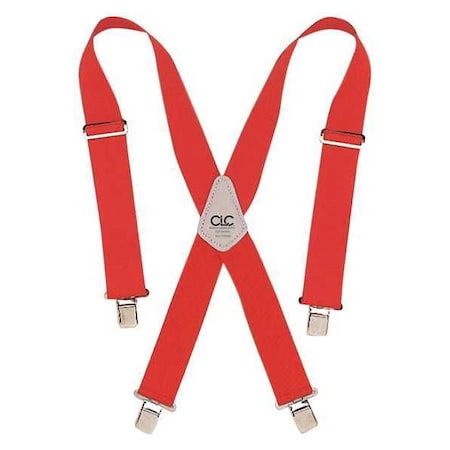 Tool Suspenders, Tool Belt Suspenders, Red, Elastic, 0 Pockets MPN:110 RED
