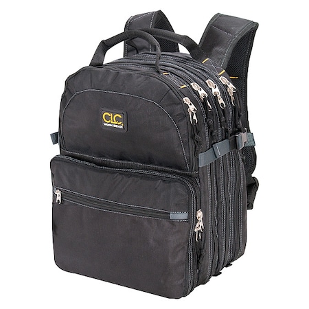 Tool Backpack, Black, Polyester, 75 Pockets MPN:1132