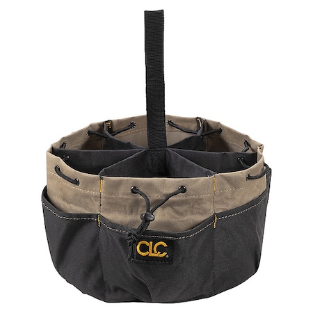 Bucket Bag, Black, Polyester, 18 Pockets MPN:1148