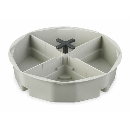 Bucket Tool Organizer, Off-White, Plastic, 4 Pockets MPN:1152