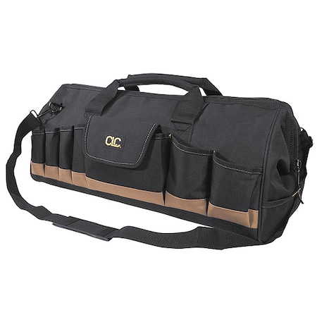 Tote Bag, Black, Polyester, 32 Pockets MPN:1164