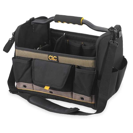 Tool Tote, Black, Polyester, 21 Pockets MPN:1578