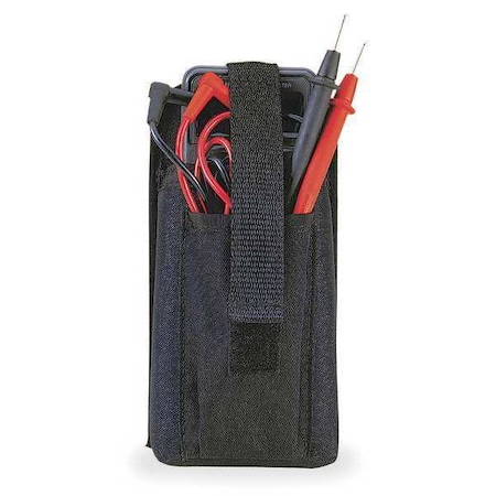 Tool Pouch, Tool Holster, Black, Polyester, 2 Pockets MPN:5003