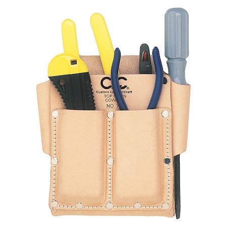 Tool Pouch, Tool Pouch, Tan, Leather, 5 Pockets MPN:700