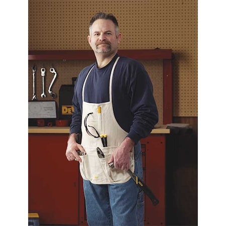 Tool Apron, Tool Apron, White, Canvas, 12 Pockets MPN:C10