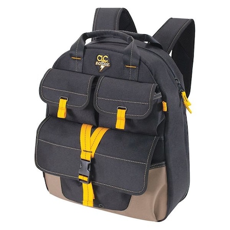 Tool Backpack, Black, Polyester, 23 Pockets MPN:ECP135