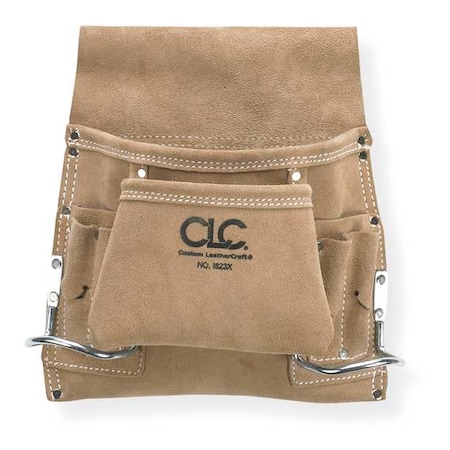 Tool Pouch, Tool Pouch, Tan, Leather, 8 Pockets MPN:I823X