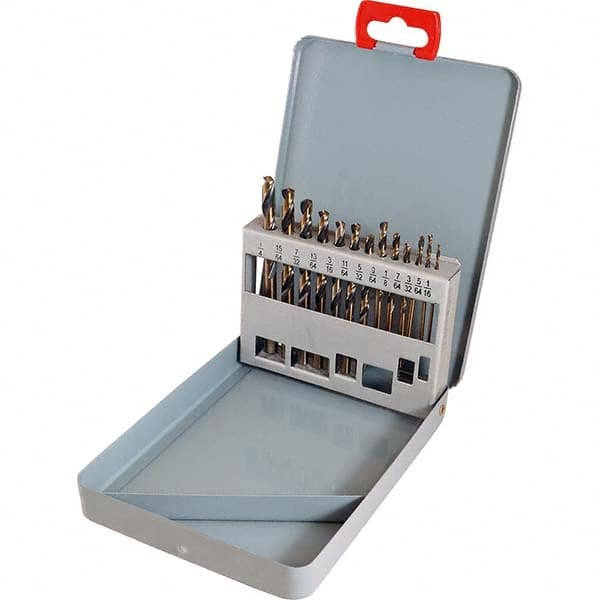 Drill Bit Set: Maintenance Length Drill Bits, 13 Pc, 0.0625