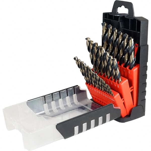 Drill Bit Set: Jobber Length Drill Bits, 29 Pc, 0.0625