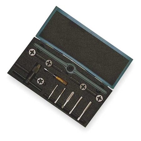 13PC 1/4-20 - 1/2-13 UNC HSS Plug Hand Tap and Carbon Round Adjustable Die Set Cle-Line MPN:C00518