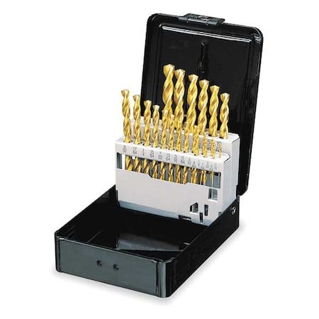 21PC 118 Degree General Purpose Jobber Lngth Drill Set Cle-Line 1899 Steam Oxide HSS RHS/RHC 1/16-3/8x1/64 MPN:C21114