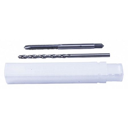 2PC 1 Each No 36 & No 6-32UNC HSS Jobber Drill and Spiral Point Plug Tap Set Cle-Line 1860 Bright MPN:C22305