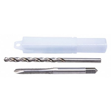 2PC 1 Each No 25 & No 10-24UNC HSS Jobber Drill and Spiral Point Plug Tap Set Cle-Line 1860 Bright MPN:C22307