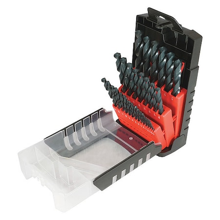 29PC 1/16-1/2 HSS 118 Degree General Purpose Jobber Length Drill Set Cle-Line Import 1600 Steam Oxide MPN:C69037