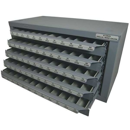No 1-No 60 Drill Bit Dispenser For Jobber Drills 60 Compartments Cle-Line 1867 MPN:C23994
