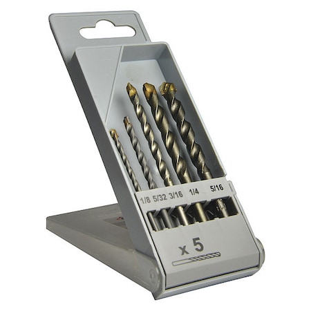 5PC Set Tct Masonry - 1/8 5/32 3/16 1/4&5/16 MPN:C20929