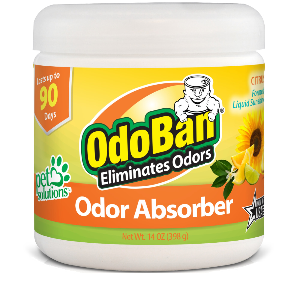 OdoBan Solid Odor Absorber Air Freshener, Citrus Scent, 14 Oz MPN:9735K61-14Z12D