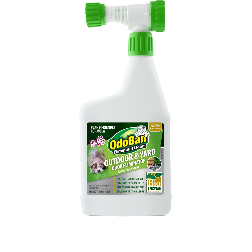 OdoBan Outdoor And Yard Odor Eliminator, With Hose End Sprayer, Clean Fresh Scent, 32 Oz MPN:927561-Q6