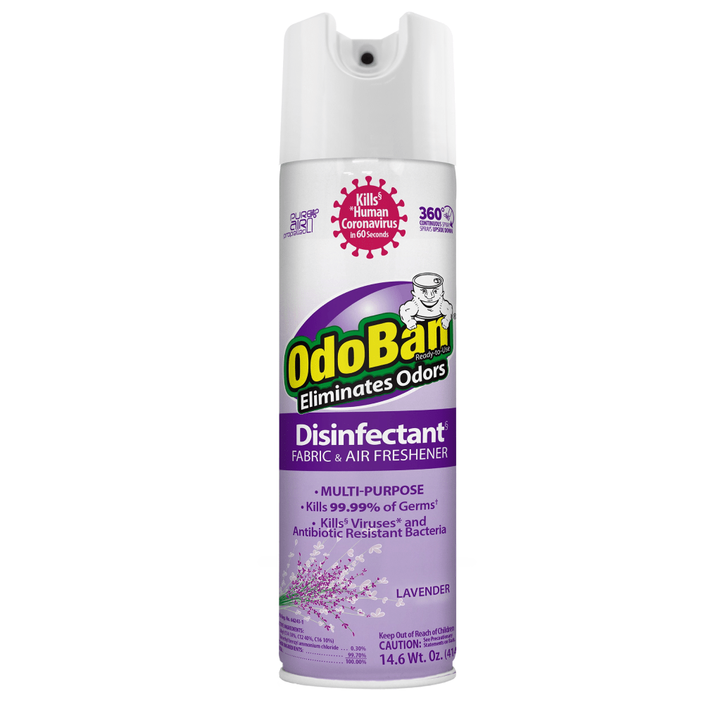 OdoBan Odor Eliminator Disinfectant 360 deg. Spray, Lavender Scent, 14.6 Oz MPN:910101-14A6
