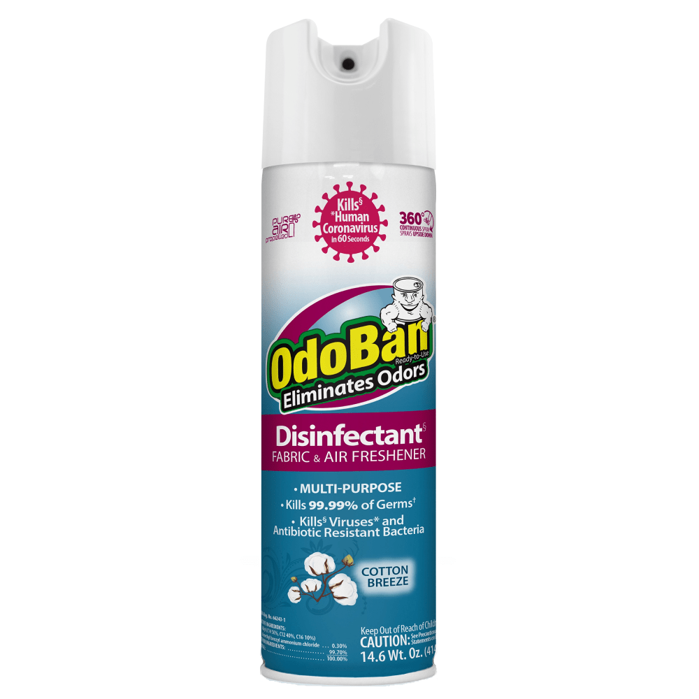OdoBan Odor Eliminator Disinfectant 360 deg. Spray, Cotton Breeze Scent, 14.6 Oz MPN:910801-14A6