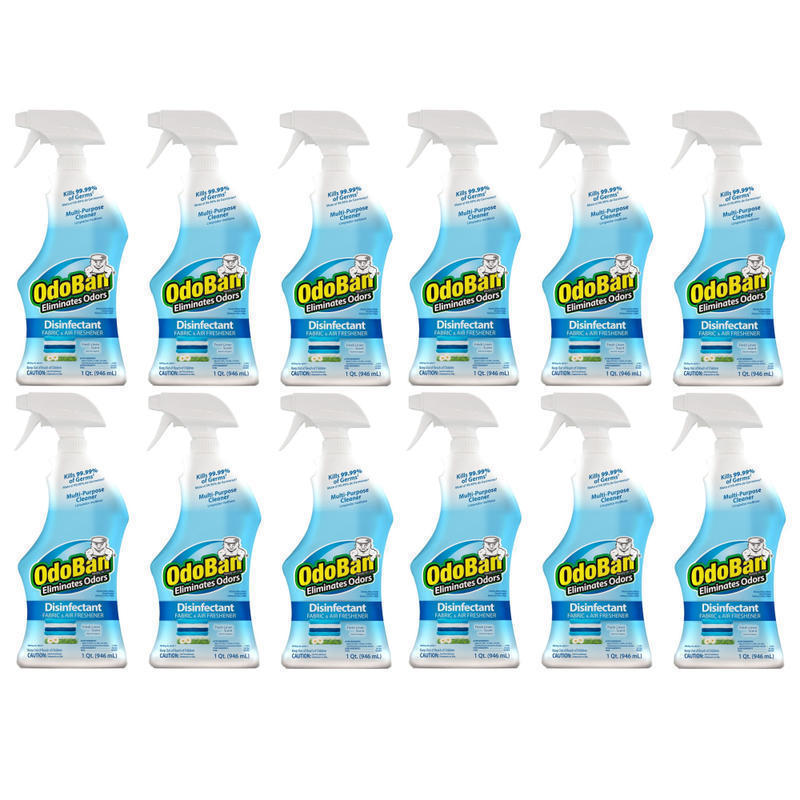 OdoBan Odor Eliminator Disinfectant Spray, Fresh Linen Scent, 32 Oz, Case Of 12 Bottles MPN:910701Q12-OD