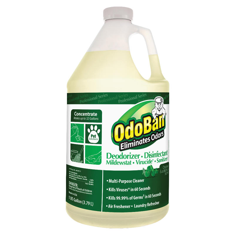 OdoBan Multi-Purpose Deodorizer & Disinfectant Concentrate, Eucalyptus Scent, 128 Oz Bottle MPN:911062-G4