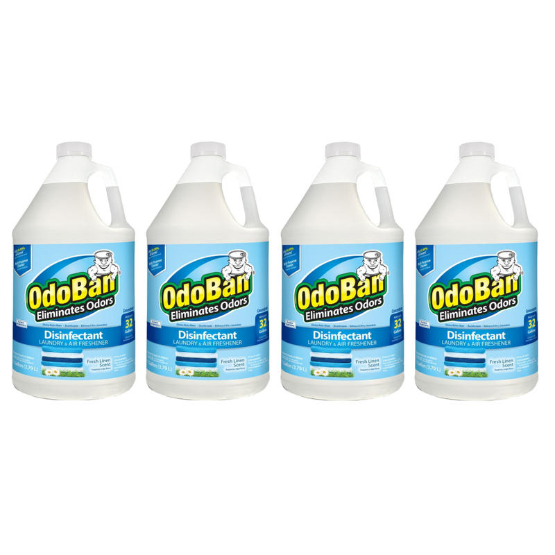 OdoBan Odor Eliminator Disinfectant Concentrate, Fresh Linen Scent, 128 Oz, Case Of 4 Bottles MPN:911701G4-OD