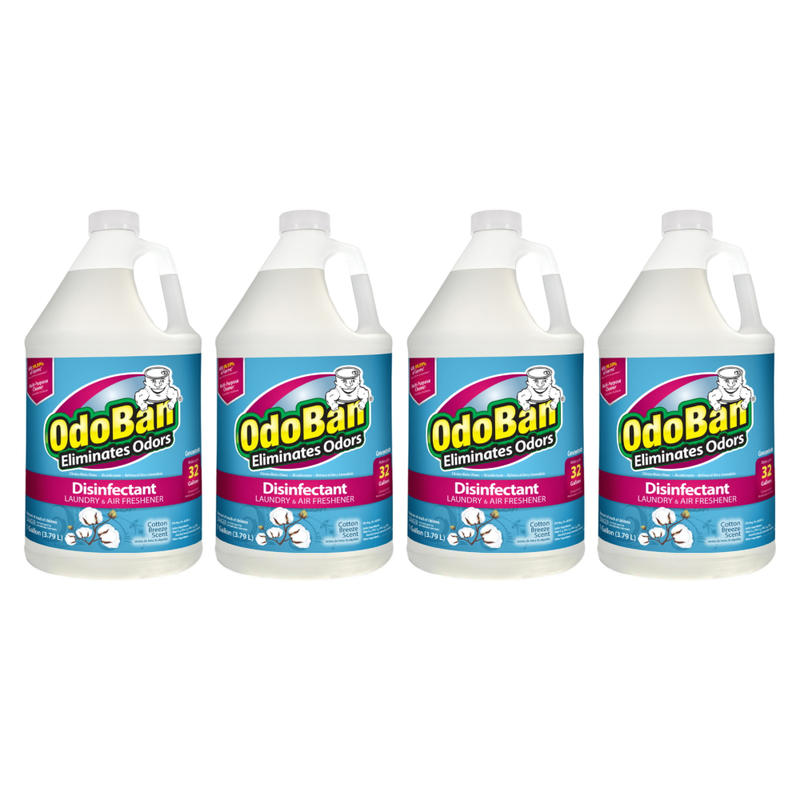 OdoBan Odor Eliminator Disinfectant Concentrate, Cotton Breeze Scent, 128 Oz, Case Of 4 Bottles MPN:911801G4-OD