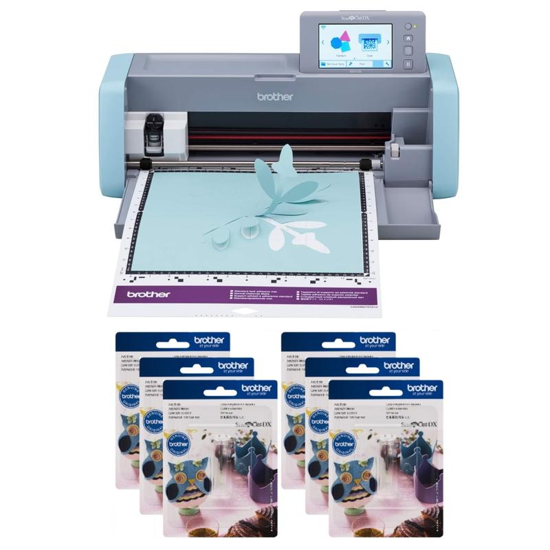 Brother ScanNCut SDX125e 7-Piece DIY Cutting Machine Set With Scanner, Blue/Gray MPN:SDX125EBLD-OD