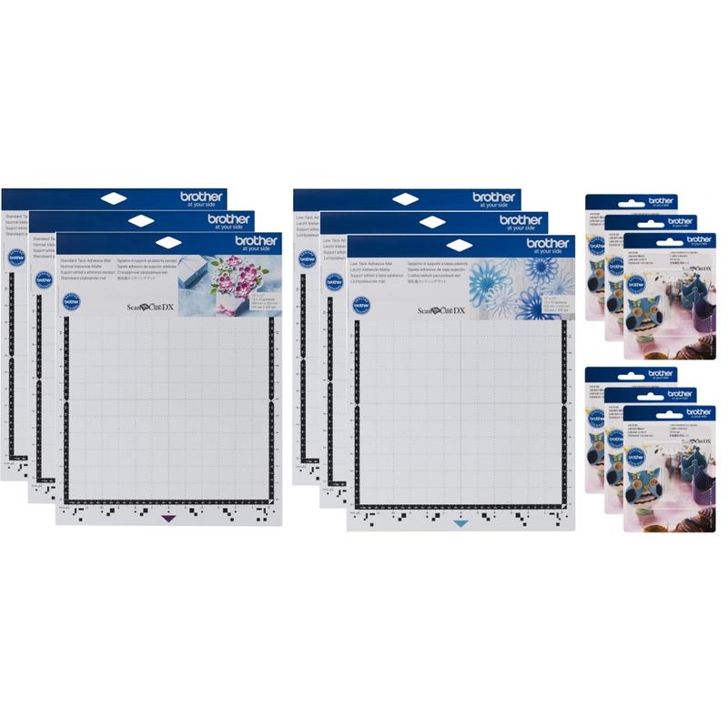 Brother ScanNCut DX Adhesive Mat And Blade Replacement Pack, Pack Of 12 Pieces MPN:MATBLD-OD