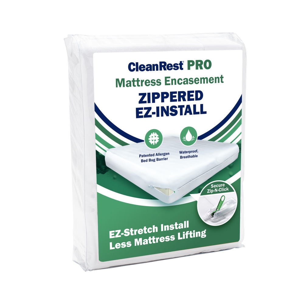 CleanRest PRO Mattress Encasements, King, 80inL x 78inW x 18inD, White, Case Of 3 Encasements MPN:845168001731