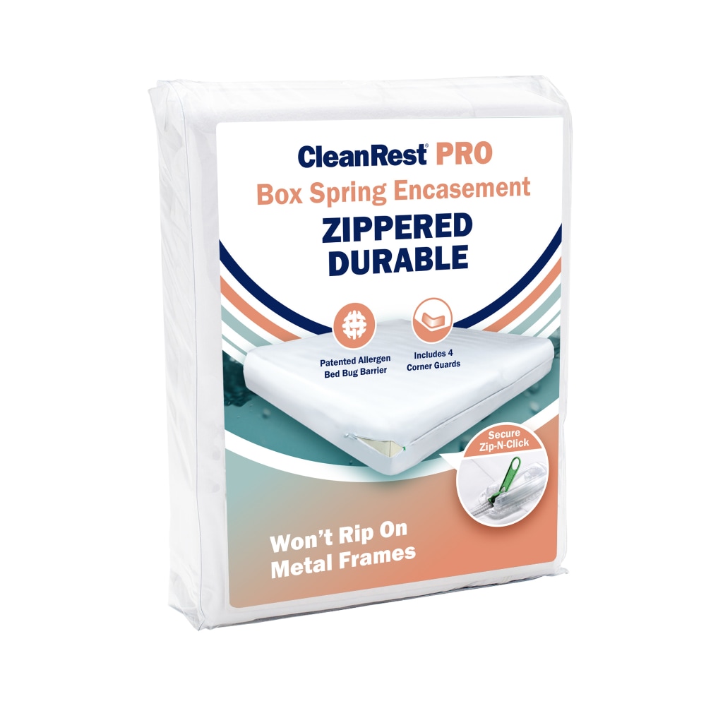 CleanRest PRO Box Spring Encasements, King, 80inL x 39inW x 9inD, 2 Encasements Per Pack, Case Of 3 Packs MPN:845168004213