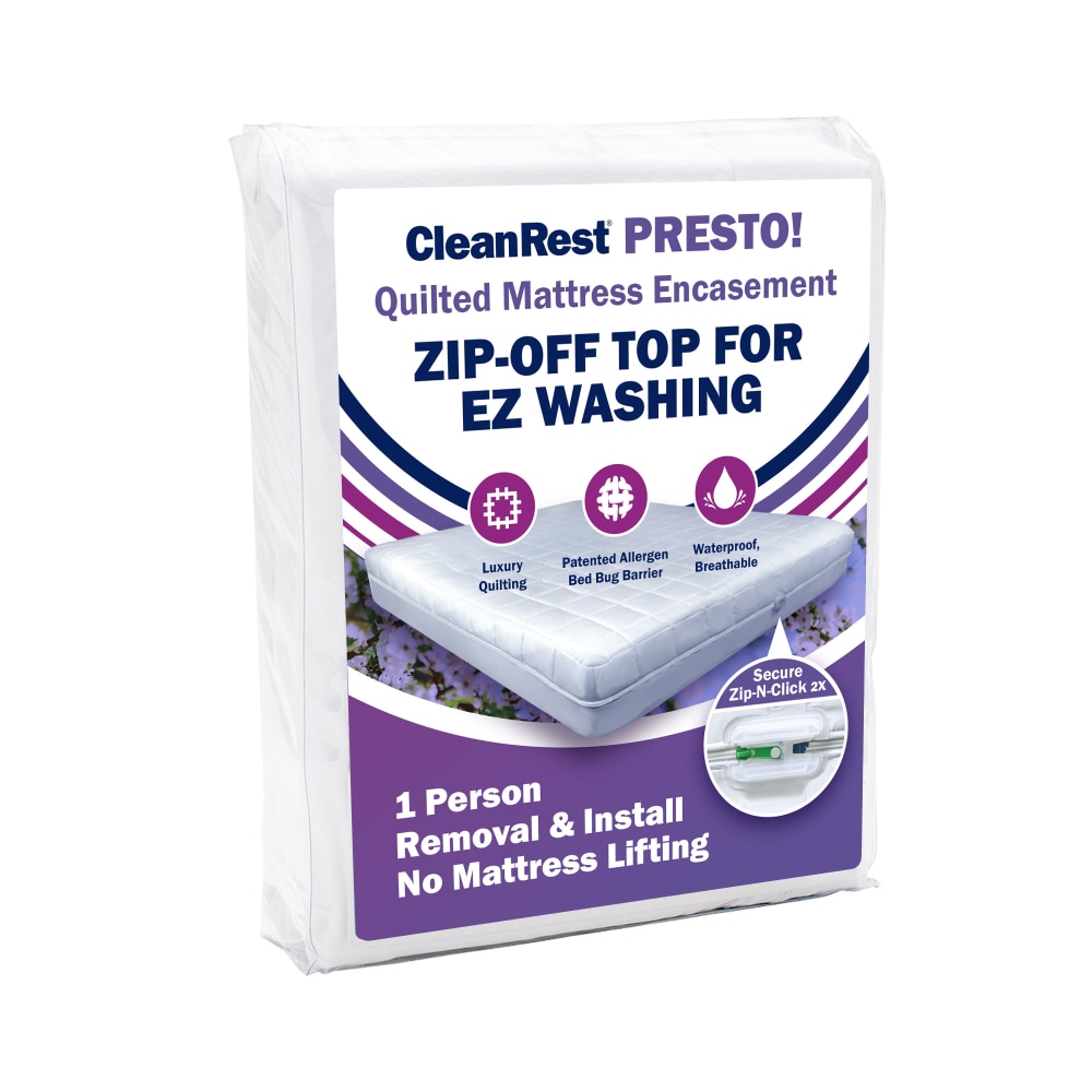 CleanRest Platinum Quilted Encasements, Twin XL, 80inL x 39inW x 15inD, White, Case Of 12 Encasements MPN:845168007993