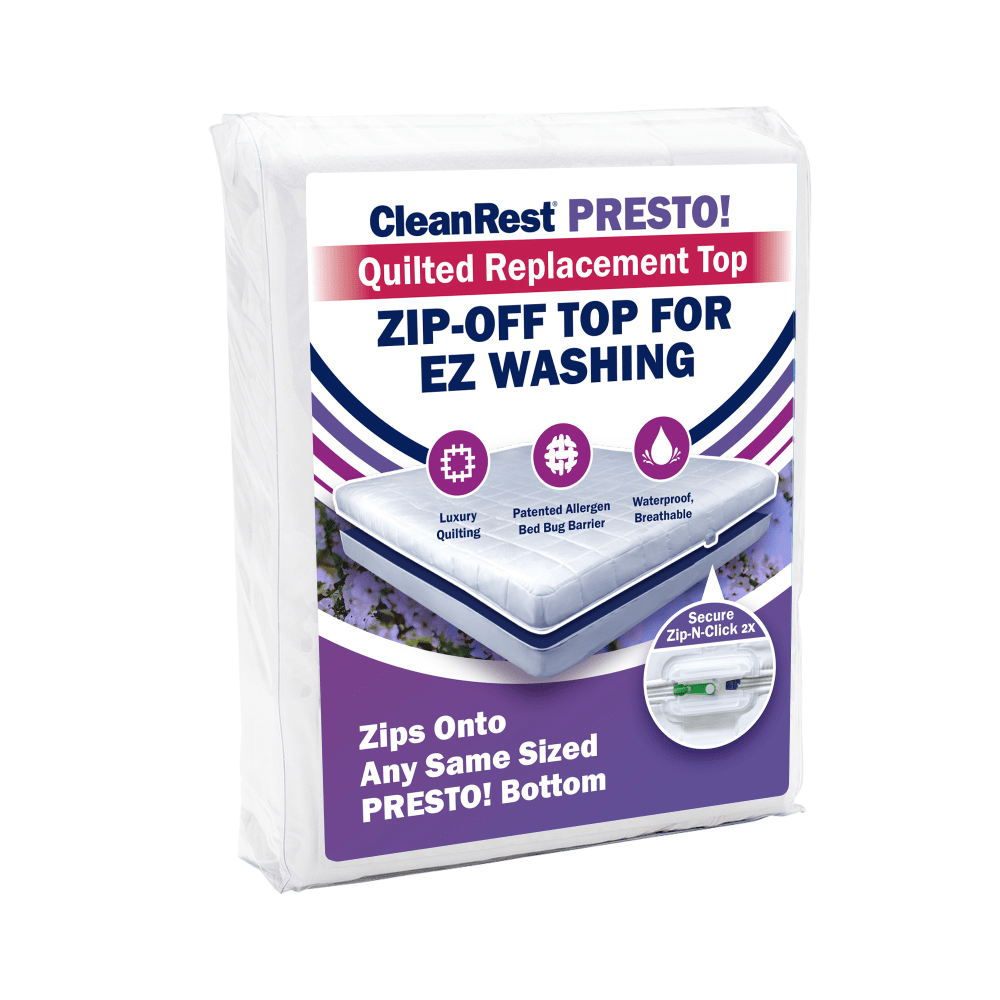 CleanRest Platinum Quilted Replacement Tops, Full, 75inL x 54inW x 18inD, White, Case Of 8 Tops MPN:845168008020
